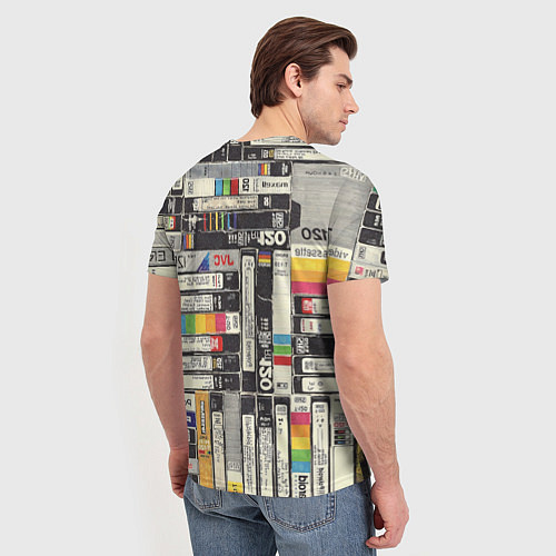Мужская футболка VHS-кассеты / 3D-принт – фото 4