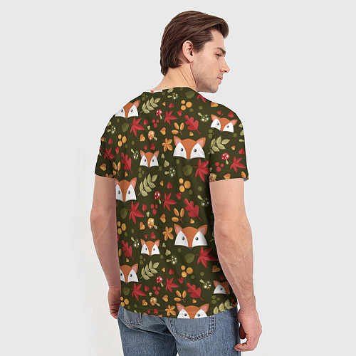 Мужская футболка Осенние лисички / 3D-принт – фото 4