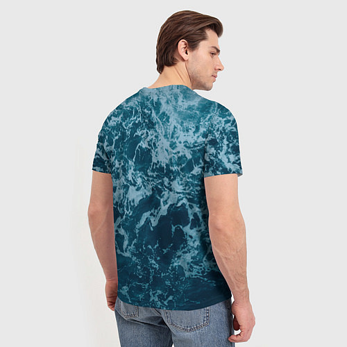 Мужская футболка Грот: Синий мрамор / 3D-принт – фото 4