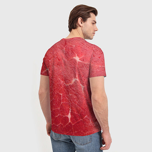 Мужская футболка Мясо 100% / 3D-принт – фото 4