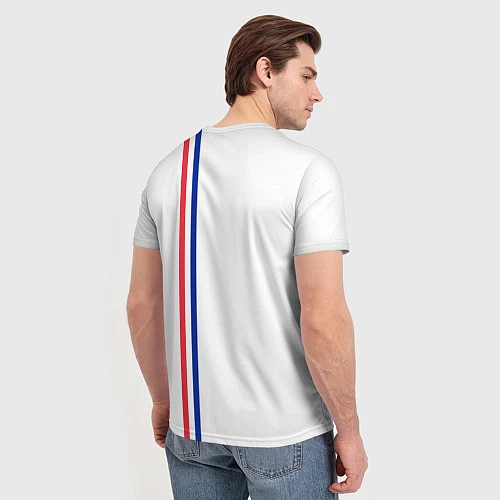 Мужская футболка Франция: лента с гербом / 3D-принт – фото 4