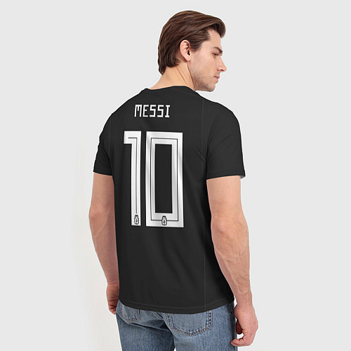 Мужская футболка Аргентина: Месси гостевая ЧМ-2018 / 3D-принт – фото 4