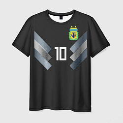 Футболка мужская Аргентина: Месси гостевая ЧМ-2018, цвет: 3D-принт