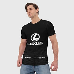 Футболка мужская Lexus: Black Abstract, цвет: 3D-принт — фото 2