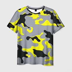 Мужская футболка Yellow & Grey Camouflage