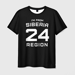 Мужская футболка Im from Siberia: 24 Region