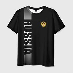 Мужская футболка Russia: Black Line