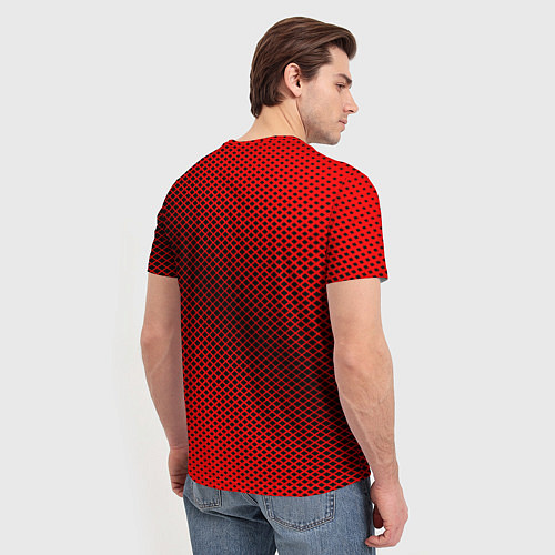 Мужская футболка Daewoo: Red Carbon / 3D-принт – фото 4