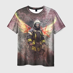 Мужская футболка Пожарный ангел