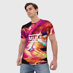 Футболка мужская MUSE: Neon Colours, цвет: 3D-принт — фото 2