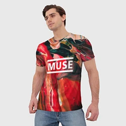 Футболка мужская MUSE: Red Colours, цвет: 3D-принт — фото 2