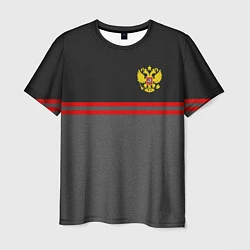 Мужская футболка Russia: Grey Style