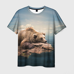 Мужская футболка Грустный медведь