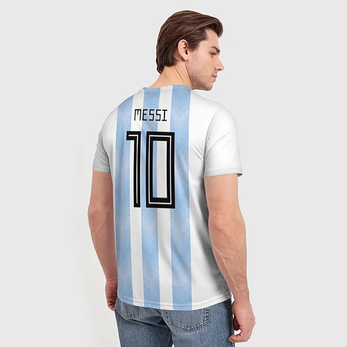Мужская футболка Сборная Аргентины / 3D-принт – фото 4