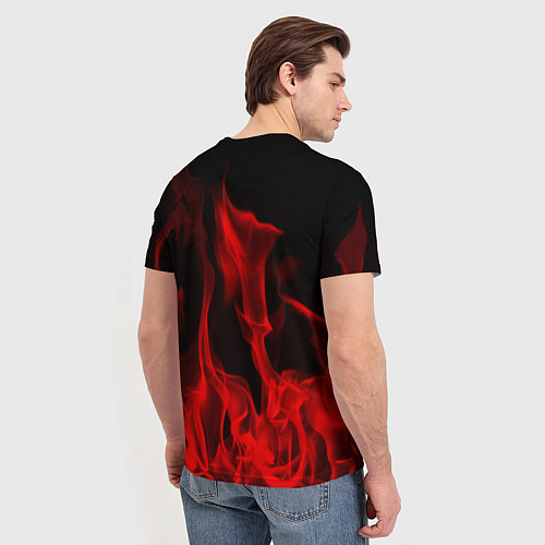 Мужская футболка Slayer Flame / 3D-принт – фото 4