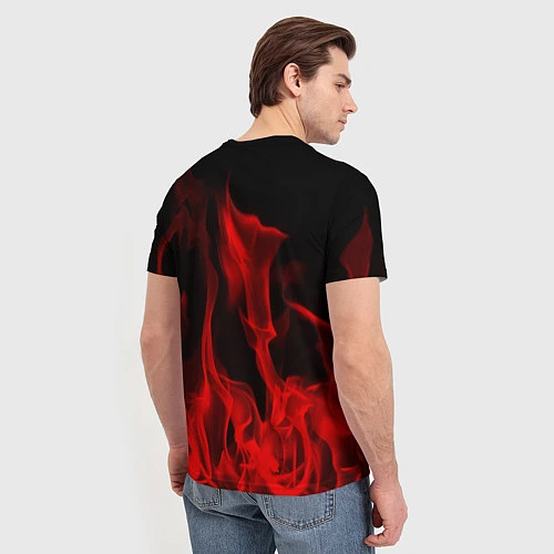 Мужская футболка RHCP: Red Flame / 3D-принт – фото 4