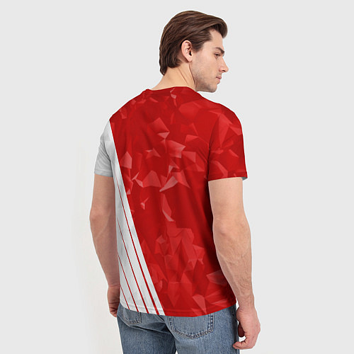 Мужская футболка Eat Sleep JDM: Red Poly / 3D-принт – фото 4
