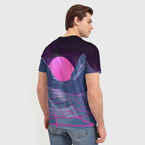 Мужская футболка Vaporwave Sun / 3D-принт – фото 4