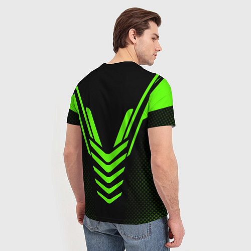 Мужская футболка N7: Green Armor / 3D-принт – фото 4
