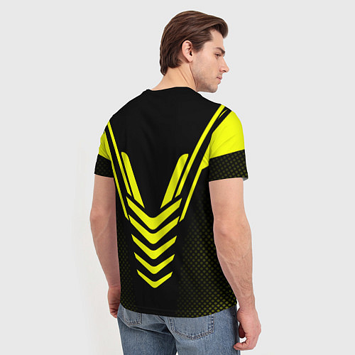 Мужская футболка CS:GO Yellow Carbon / 3D-принт – фото 4