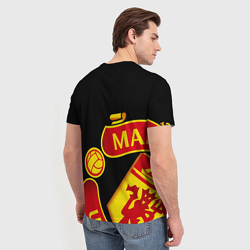 Мужская футболка FC Man United: Black Exclusive / 3D-принт – фото 4