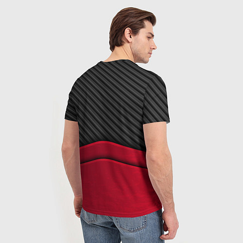 Мужская футболка Infiniti: Red Carbon / 3D-принт – фото 4