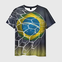 Футболка мужская Brazil Football, цвет: 3D-принт