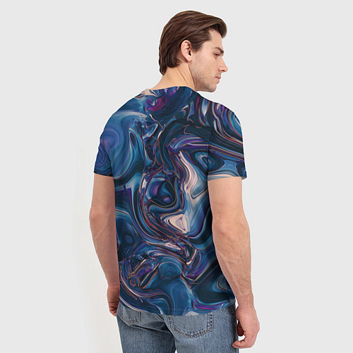 Мужская футболка Абстрактная жидкость / 3D-принт – фото 4