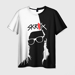 Футболка мужская Skrillex: Black & White, цвет: 3D-принт
