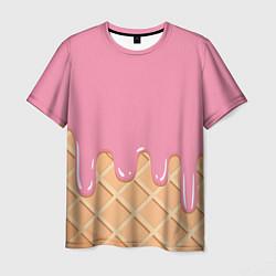 Мужская футболка Розовое мороженное