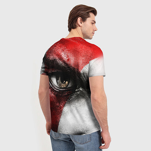 Мужская футболка Взгляд Кратоса / 3D-принт – фото 4