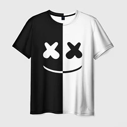Мужская футболка Marshmello: Black & White