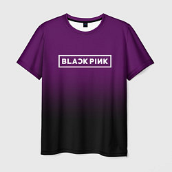 Мужская футболка Black Pink: Violet Gradient