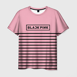 Мужская футболка Black Pink: Black Stripes