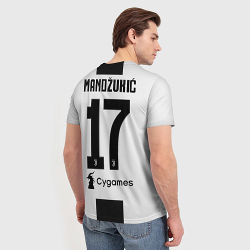 Мужская футболка Mandzukic home 18-19 / 3D-принт – фото 4