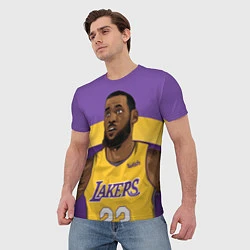 Футболка мужская LeBron 23: Lakers, цвет: 3D-принт — фото 2