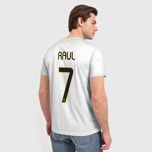 Мужская футболка FC Real Madrid: Raul Retro / 3D-принт – фото 4