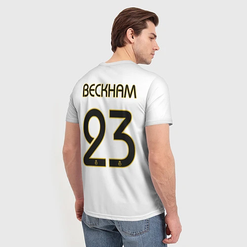 Мужская футболка FC Real Madrid: Beckham Retro / 3D-принт – фото 4