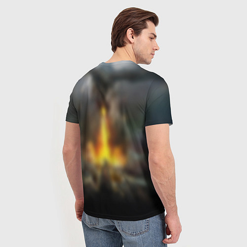 Мужская футболка TES: Dragon Flame / 3D-принт – фото 4