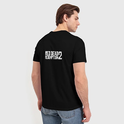 Мужская футболка RDR 2: Black Cowboy / 3D-принт – фото 4