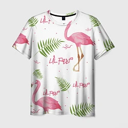 Мужская футболка Lil Peep: Pink Flamingo