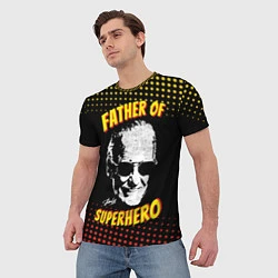 Футболка мужская Stan Lee: Father of Superhero, цвет: 3D-принт — фото 2