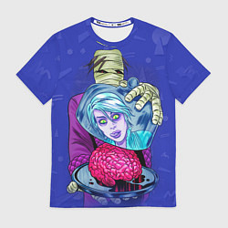 Мужская футболка I-ZOMBIE с мумией и мозгами