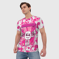 Футболка мужская Marshmello: Pink Fashion, цвет: 3D-принт — фото 2