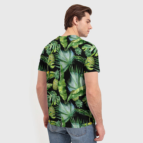 Мужская футболка Цветущие ананасы / 3D-принт – фото 4