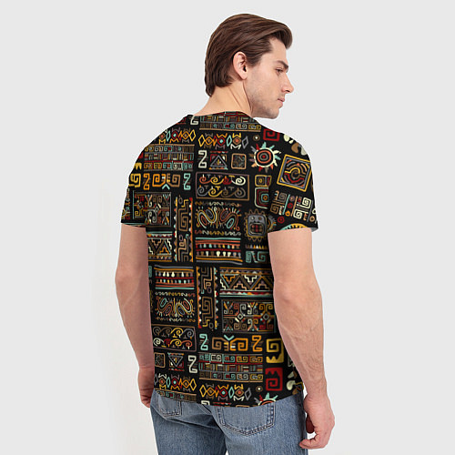 Мужская футболка Этнический орнамент - Африка / 3D-принт – фото 4