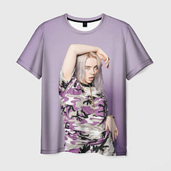 Мужская футболка Billie Eilish: Violet Camo