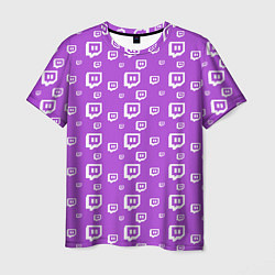 Мужская футболка Twitch: Violet Pattern
