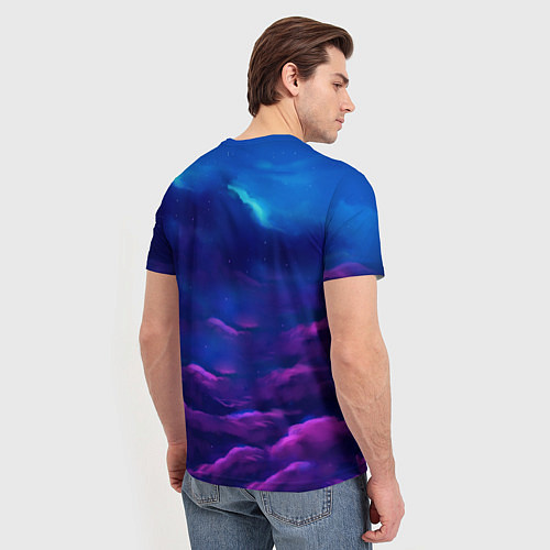 Мужская футболка Неоновая фурия / 3D-принт – фото 4