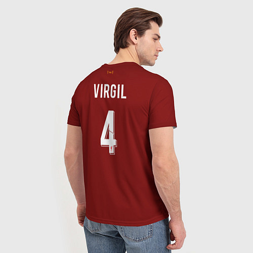 Мужская футболка Virgil van Dijk 19-20 форма / 3D-принт – фото 4